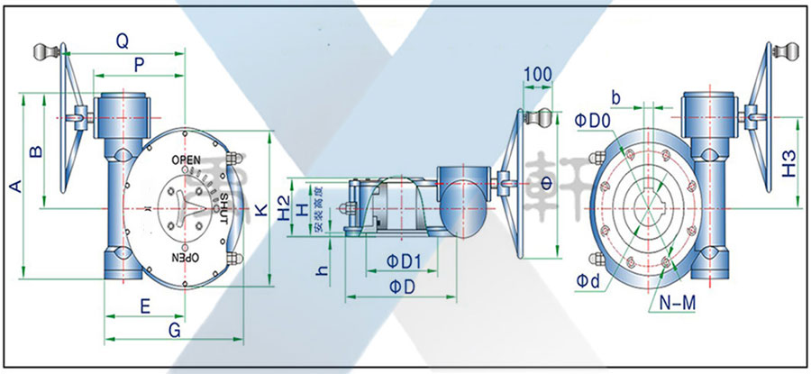 QDX3-C6二級不鏽鋼渦輪箱(圖1)